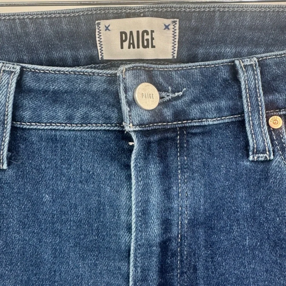 Paige Cindy High Rise Straight Leg Jeans‎ Dark Wash Blue Size 31 RN27002 Casual